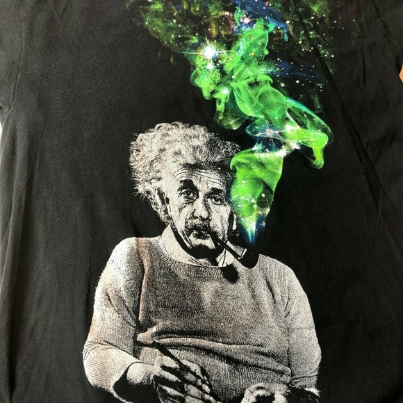 albert einstein smoking shirt